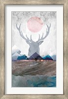 Framed Deer and Mountains 2