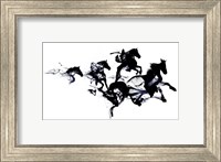 Framed Black Horses