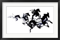 Framed Black Horses