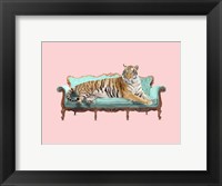 Framed Lazy Tiger