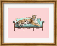 Framed Lazy Tiger