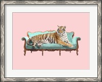 Framed Lazy Tiger