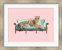 Framed Lazy Tiger