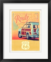 Framed Route 66 Vintage Travel