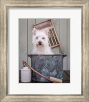 Framed Washing the Dog