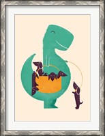 Framed TRex and the Basketful of Wiener Dogs