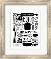 Framed Culinary Love 1 (black & white)