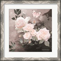 Framed 'Noir Roses I' border=