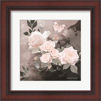 Framed 'Noir Roses I' border=