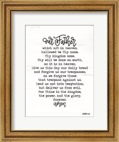 Framed Lord's Prayer