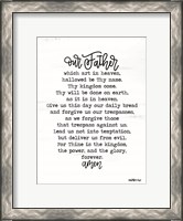 Framed Lord's Prayer