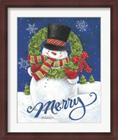 Framed Merry Snowman