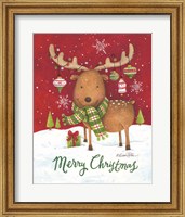 Framed Merry Christmas Reindeer