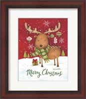 Framed Merry Christmas Reindeer