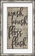 Framed Wash Brush Floss Flush