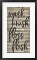 Framed Wash Brush Floss Flush