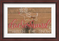 Framed Dachshund in the Snow