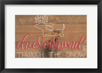 Framed Dachshund in the Snow