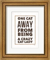 Framed Crazy Cat Lady