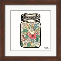 Framed Floral Jar