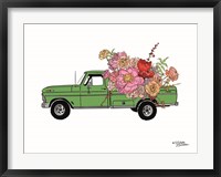 Framed Floral Truck