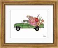 Framed Floral Truck