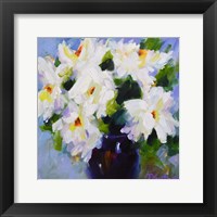 Framed White Peony Bouquet