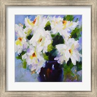 Framed White Peony Bouquet