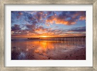 Framed Cement Ship Sunset