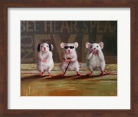 Framed Three Wise Mice