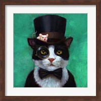 Framed Tuxedo Cat