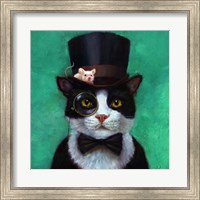 Framed Tuxedo Cat