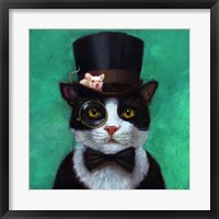 Framed Tuxedo Cat