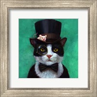 Framed Tuxedo Cat