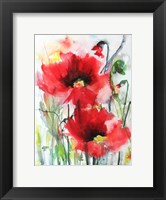 Framed Red Poppies