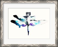 Framed Turquoise & Violet Dragonfly