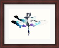 Framed Turquoise & Violet Dragonfly