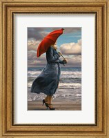 Framed Red Umbrella