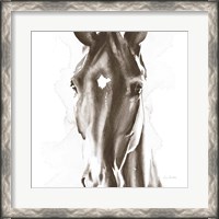 Framed Le Cheval Noir Brown Crop