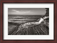 Framed Pictured Rocks Michigan II BW