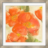 Framed Tangerine Poppies I