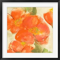 Framed Tangerine Poppies I