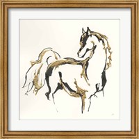 Framed Golden Horse VIII