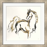 Framed Golden Horse VIII