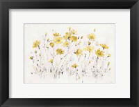 Framed Wildflowers I Bright Yellow