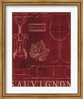 Framed Wine Blueprint IV