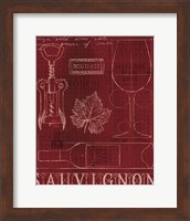 Framed Wine Blueprint IV