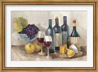 Framed Wine and Fruit I v2 Light