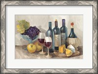 Framed Wine and Fruit I v2 Light