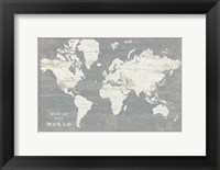Framed Slate World Map